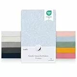 Laleni 2er Set Frottee Spannbettlaken 40x90cm - Oeko-TEX Zertifiziertes Bettlaken, Faltenfreie Spannbetttücher für Kinderbett, Babybett und Moses Körbchen Hellblau