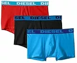 Diesel Herren UMBX-SHAWNTHREE-Pack Fresh & Bright Boxer-Shorts Badehose, Blau/Rot/Schwarz, X-Small (3er