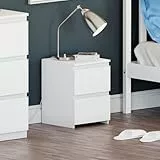 Vida Designs Denver Nachttischkommode mit 2 Schubladen, Weiß
