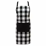 Asquare Kochschürze 65x85cm - Atmungsaktive Schürze 100% Baumwolle - Verstellbare Küchenschürze mit 2 großen Taschen - Cooking Apron - Grillschürze für Damen und Herren