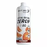 Best Body Nutrition ZEROP Vital Zuckerfreies Getränkekonzentrat Sirup Blutorange Ohne Aspartam 1 L ergibt 80 L Getränk Fitness Drink mit Vitaminen B1 B6 Niacin Kalorienarm Wassersprudler