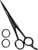 Utopia Care 4,5 Zoll Edelstahl-Friseurschere - Professionelle Haar- und Bartschneideschere - Scharf, langlebig (Schwarz)