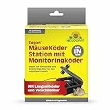 Neudorff Sugan MäuseKöderStation mit Monitoringköder – Verschließbares Schlagfallen-Box mit Langzeitköder bekämpft sicher Mäuse, 1 Stück