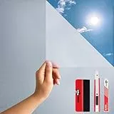 MARAPON Fensterfolie Blickdicht in Matt 0,90x4 m Set inkl. Rakel Cutter 10 Klingen Statisch haftende Sichtschutzfolie Fenster Milchglasfolie für Privatsphäre und UV Schutz oder Fensterdekoration