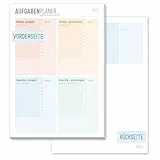 Häfft® A5 To-do-Listen Block, 50 Blatt, Aufgabenblock nach Eisenhower-Prinzip inkl. Notizblock auf der Rückseite - nachhaltig & klimafreundlich