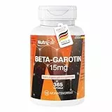 Beta-Carotin - 365 Softgels - 15mg pro Softgel - entspricht 25.000 I.E. - Hochdosiert – Deutsche Produktion & Laborprüfung - NutriFair | Premium & Fair