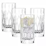 Schott Zwiesel Age Longdrinkglas (4er Set), modernes Longdrinkglas mit geriffeltem Relief, spülmaschinenfeste Kristallgläser (Art. Nr. 124301)