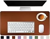 Busnos Schreibtisch Unterlage Groß Schreibtischunterlage Modern 80 x 40 cm Schreibtisch Unterlage pc Maus Unterlage Schreibtisch Filz Schreibtischunterlage Braun Tischunterlage Desk Pad
