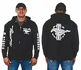 Jh Design Herren Ford Mustang Hoodies in 5 Stilen Pullover & Full Zip Up, Clg2-black, Medium