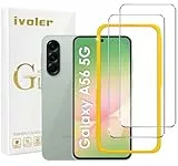 ivoler Schutzfolie für Samsung Galaxy A56 5G, Panzer Schutz Glas Folie Displayschutz mit Einfaches Installationswerkzeug, 9H Härte, HD Klar, Anti-Kratz, Anti-Bläschen, Anti-Stoßfest, 2 Stück