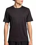 Snocks Training T-Shirt Kurzarm Herren - Körperbetont - Hochwertige Verarbeitung - Funktionshirt Outdoor und Indoor - für Sport und Gym - Schwarz - L