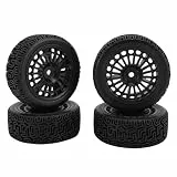 VGEBY RC-Rallye-Autoreifen, Leicht und Robust, 70 Mm RC-Rallye-Autoreifen-Set, Speziell Entwickelte Oberflächenstruktur für 94123 (Black)