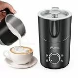 COLDFILL Milchaufschäumer Elektrisch 8-in-1, Automatischer Milchschäumer 400ml für Heiße & Kalte Schäume, Spülmaschinengeeignet, Abnehmbares, Leise, für Latte, Cappuccino, Sojamilch, Hafermilch