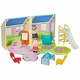 Peppa Pig Peppas aufklappbare Spielgruppe Spielset, interaktives Spielzeug mit Figur und kreativen Accessoires und Spielplatz, Puppen-Spielzeug für Mädchen und Jungen ab 3 Jahren, Geschenk