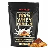 Activlab Protein Pulver - 100% Whey Protein Molkenprotein WPC - 6,9 g BCAA - Muskelaufbau - 500 g Erdnussbutter Schokolade Premium