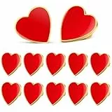 Amosfun Rote Herz Liebe Emaille Pin Dekoration 12 Stücke Valentinstag Emaille Anstecknadel Kleidung Brosche Herz Liebe Brosche Für Kleidung Taschen Hüte