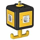 OBO Bettermann® Versorgungseinheit IP20 VH-4 4SD, 4 x 1fach-Schutzkontakt-Steckdosen 16 A/250 V, graphitschwarz 140x140x252