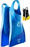 Cressi Pura Fins - Silikonflossen zum Schwimmen und Schnorcheln, Blau/Azur, 40/43, Unisex Erwachsene