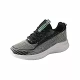 TMA EYES Damen Leichte Athletische Laufschuhe Atmungsaktive Sport Fitness Gym Jogging Outdoor Sneakers（Schwarz，41）