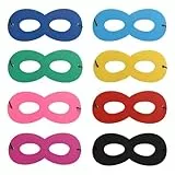 SAIIURV 8 Stück Filz Augenmaske Maskerade Maske für Erwachsene Dieb Augenmasken Fasching Räuber Maskes Halloween Maskerade, Verkleidung Maskerade Kostüm Zubehör für Party Karneval Cosplay