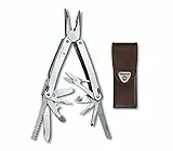 Victorinox, Multifunktionswerkzeug, Swiss Tool Spirit X, Silber (24 Funktionen, Feststellklinge, Kombi-Spitzzange, Kapselheber)