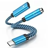 USB C Kopfhörer Adapter und Laden,2-in-1 Type C auf 3.5mm Klinke Adapter,USB C zu 3.5mm Klinke Schnellladung Aux Audio Adapter für Samsung Galaxy A54 A55 A53 A34 A23 A33 A14 S24 S23 S22,Google Pixel