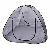 Windhager POP-UP Moskitonetz Zelt, großes Mückennetz für Doppelbett, Camping Netz, Insektenschutz, Mückenschutz, Bettnetz, Fliegennetz Zelt, 180 x 200cm, anthrazit, 03276