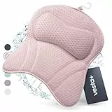 Vesta+ Badewannenkissen Rosa L mit Saugnäpfen, Badekissen Testsieger als Badewannenkissen Nacken – Nackenkissen Badewanne, Das Badekissen für Badewanne, Badewannen Kissen – Duschkissen Badewanne