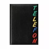 Herlitz 22376 Adressbuch A5 Rainbow, wattierter Einband, schwarz, mit 24-teiligem Register, A-Z Telefonbuch (Telefonbuch | Adressbuch)