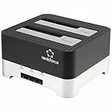 Renkforce RF-DOCKING-02 USB-A (USB 3.0) SATA 6 Gb/s 2 Port Festplatten-Kopierstation 2.5 Zoll, 3.5 Zoll mit Clone-Funkt