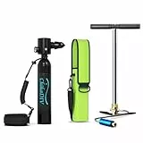 CHIKADIV Mini Tauchflasche mit 0.5 L Tauchflasche Tauchen Sauerstofftank Taucher Set Tauchausrüstung Tragbare Taucher ausrüstung B Schwarz