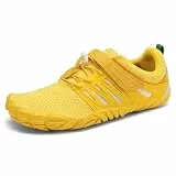 SAGUARO Barfußschuhe Herren Damen Barfuss Schuhe Outdoor Barfussschuhe Leichte rutschfeste Zehenschuhe Barfuß Fitnessschuhe Traillaufschuhe Gelb,Gr.43