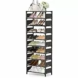 esonstyle Schuhregal mit 10 Ebenen für bis zu 20-25 Paare, Platzsparend hoch schmal Schuhregal für Kleiderschrank, Schlafzimmer, Flur, Garage, Wohnzimmer
