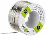 goobay Lötzinn Bleifrei 1mm auf 100g Spule, Lötdraht mit Flussmittel für Elektronik, Platinen & zum präzisen Löten von Bauteilen - 40844