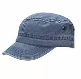 Leoodo Herren Damen Military Army Stil Cap aus Baumwolle verstellbare Sonnen Kappe für Wandern und Sport, Mütze Farbe 2020:Blau