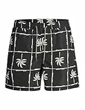 JACK&JONES PLUS Herren JPSTFIJI JJSWIM OCEANDAY SS24 LY PLS Badeshorts, Black, 48