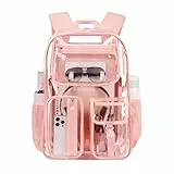 Cusangel Transparenter Rucksack für Mädchen, robuster klar Rucksack, 40,6cm, TPU, großes Fassungsvermögen, durchsichtiger für Sportveranstaltungen, Reisen, Stadien (16in Grün)