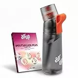 air up® Flasche Twist Pro Starter Set Original, inkl Pods in 5 Geschmacksrichtungen 600ml Trinkflasche mit Geschmack, zuckerfrei I auslaufsicher, spülmaschinenfest & BPA frei I in Charcoal Grey