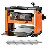 VEVOR Dickenhobel, 330 mm breiter Arbeitstisch, Hobelmaschine für die Holzbearbeitung, Spiralmesserkopf mit 24 Einsätzen, 2000-W-Motor mit 23.500 U/min, Einzelgeschwindigkeit, für Hart- & Weichholz