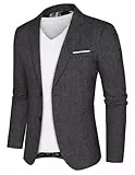 PJ PAUL JONES Sakkos Herren Regular Fit Sportlich Freizeit Blazer Modern Elegante Business Anzugjacke (Grau, M)