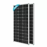 Renogy 100w Solarpanel 12v Solarmodul für Wohnmobil 2er-Packung, 100 Watt Solarmodul System mit hohem Wirkungsgrad monokristallinen Modul für Wohnmobil Wohnwagen Camping Off-grid