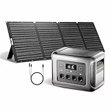 ALLPOWERS R1500 LITE Tragbare Powerstation mit 200W Solarpanel, 1056Wh LFP Batterie Backup mit 4 1600W AC Ausgäng, Generatoren mit 200W Solar Panel, Mobile Stromversorgung, Stromreserve für Camping