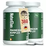 2 Pack Magnesium Komplex Hochdosiert 400mg - 360 Premium Kapseln (12 Monate), 5 in 1, 807 mg je Kapsel, davon 400mg elementares Magnesium, Vegan, Magnesiumglycinat, Citrat, Malat, Taurate, Oxid