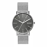 Skagen Signatur Herrenuhr, Quarz-Dreizeigerwerk mit Edelstahlarmband