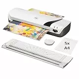 GBC Inspire+ 4-in-1 Set mit A4-Laminiergerät, Papierschneider und Eckenrunder, inkl. Starterkit mit Laminierfolien, Für 75 bis 125 mic Laminierfolien, Laminiergerät in Weiß (4410034)