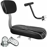 alouweekuky Fahrradsitz Kinder Hinten, Fahrradrücksitz Set, Kindersitz Fahrrad Polstersattel mit Rückenlehne, Armlehne, Fußstütze für Kleinkinder, Kinder, für Befestigung am Gepäckträger