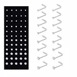 Aroncent Nasen Piercing Stecker Stud: 60 PCS Herren Damen 20G Chirurgenstahl Körperschmuck Set Piercing Nasenstecker L-Form Nasen Piercing Kristalle Silber 1.5MM 2MM 2.5MM 3MM
