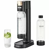 VEVOR Wassersprudler Sprudelwassergerät zum Sprudeln zu Hause, 2 Stk. BPA-freien 1-Liter-PET-Flaschen, Kompatibel mit Einschraubbaren 60-Liter-CO2-Flaschen (CO2-Frei in der Flasche)