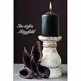 Merz Designkarten 3 Stück einfühlsame Premium-Trauerkarten/Beileidskarten (Mitgefühl) im Set mit 3 Umschlägen - Anteilnahme Trauerkarte, Beileid, Sterbefall, stille Trauer