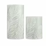 Pauleen 48117 Cosy Feather Candle Wachskerze mit Batterie mit Timerfunktion 6H Timer LED Kerze 2er Set